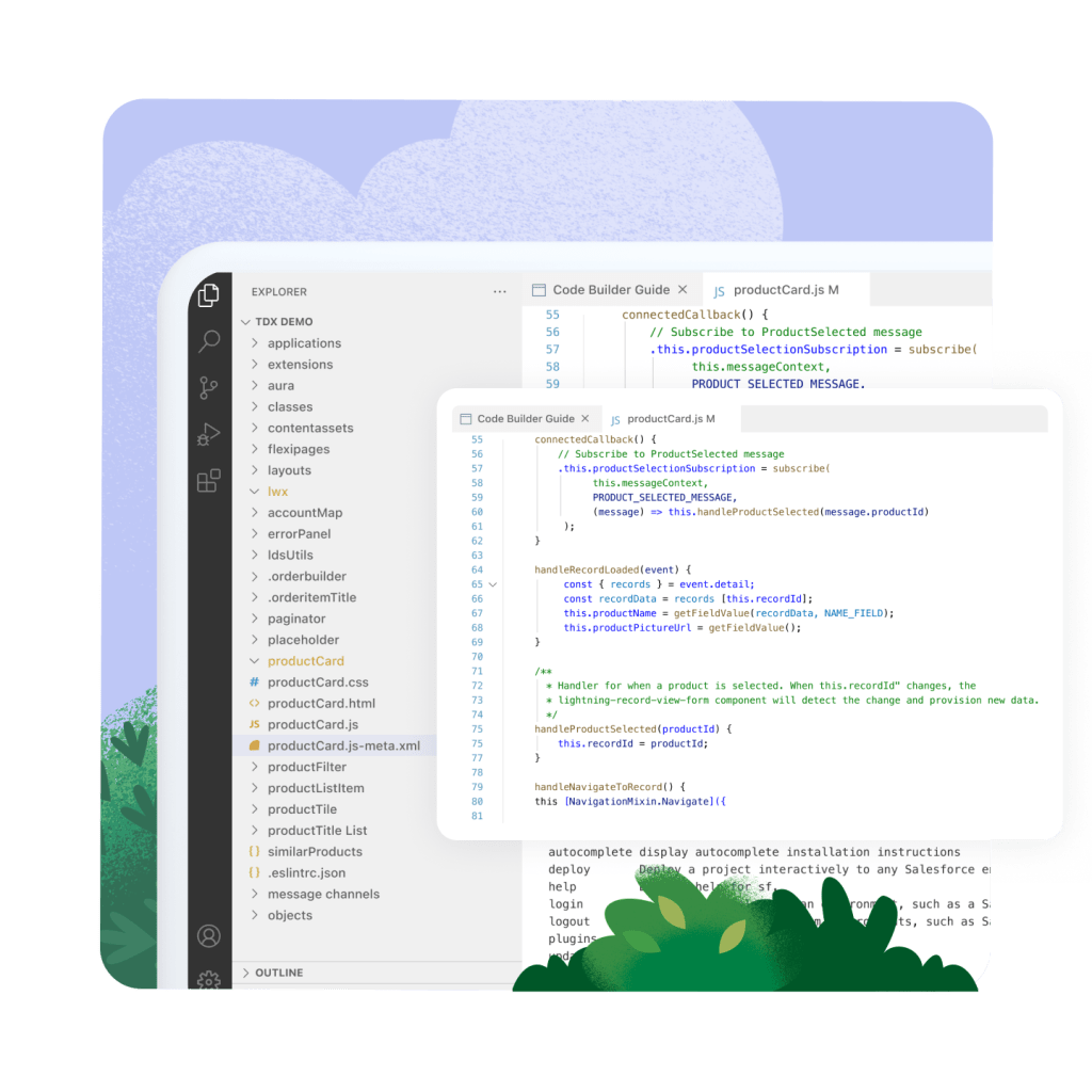 The image depicts a window of code being written in Code Builder.