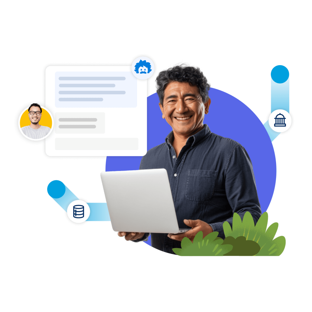 Man overlooks API design and API integration.